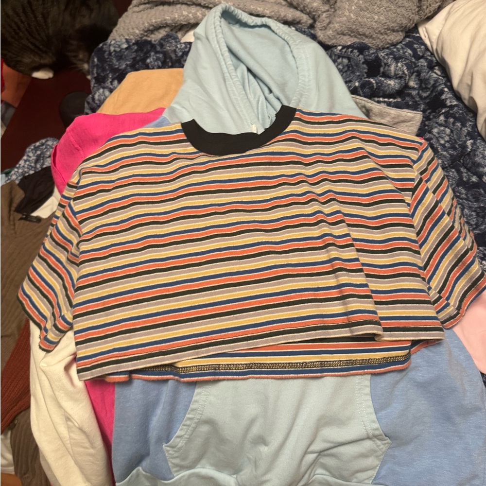 Striped Cropped T-Shirt